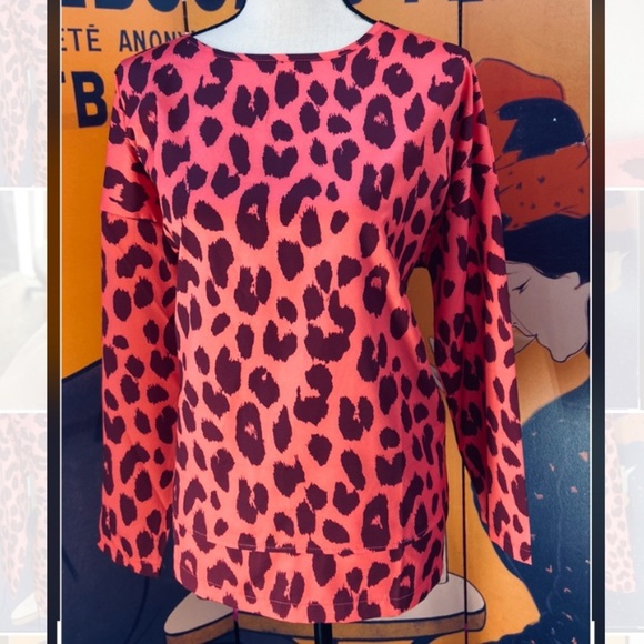 MISSLOOK Tops - 🐆Cheetah Print Coral blouse🐆​​